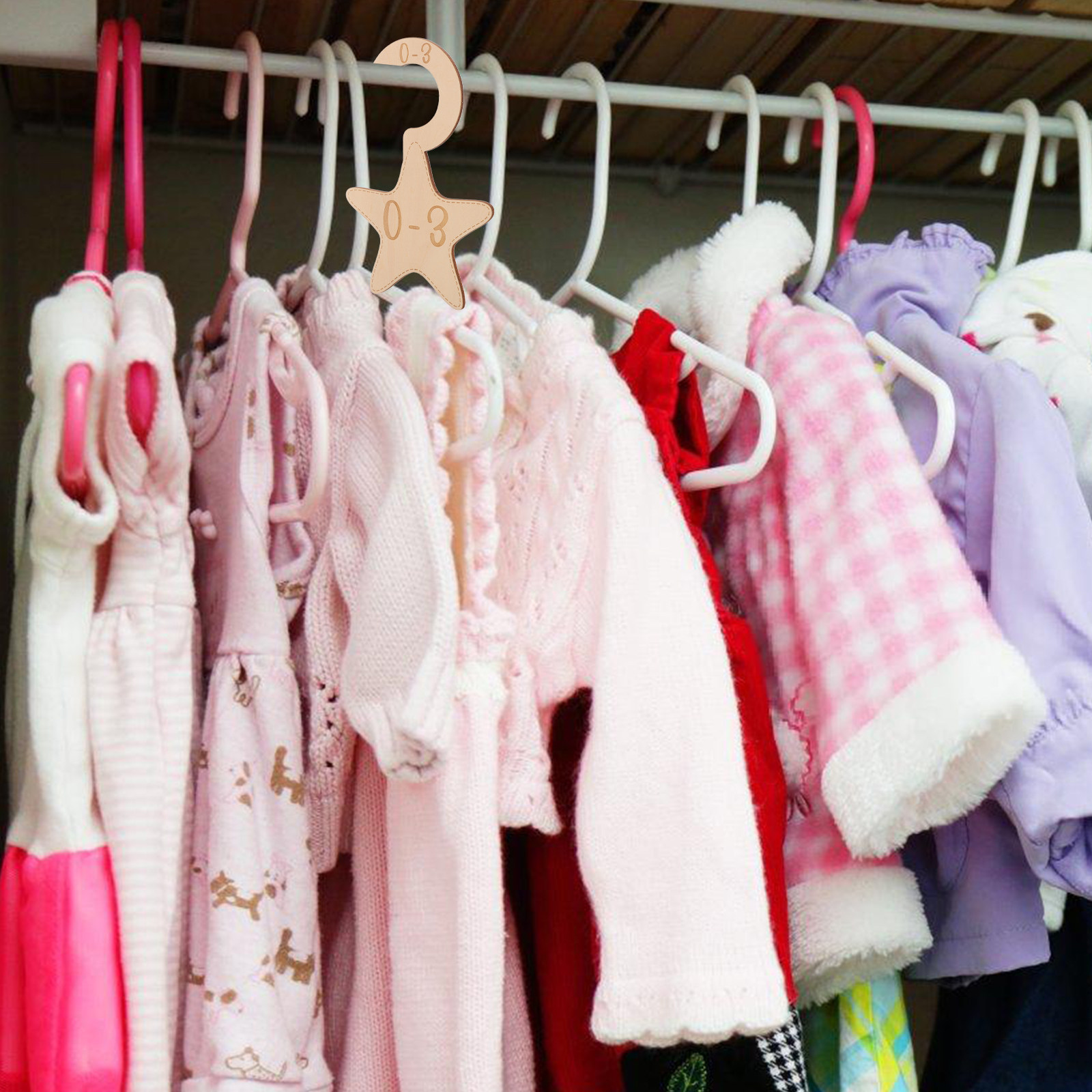 Closet Organizer Baby - 7Pcs Baby Clothes Closet Dividers Wooden