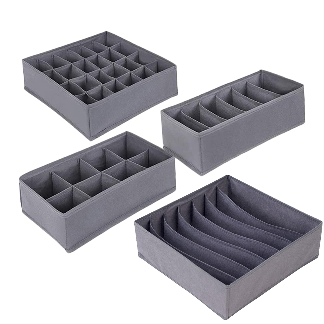 Closet Organizer Baby - 6/7/8/24 Grids Foldable Fabric Underwear Drawer