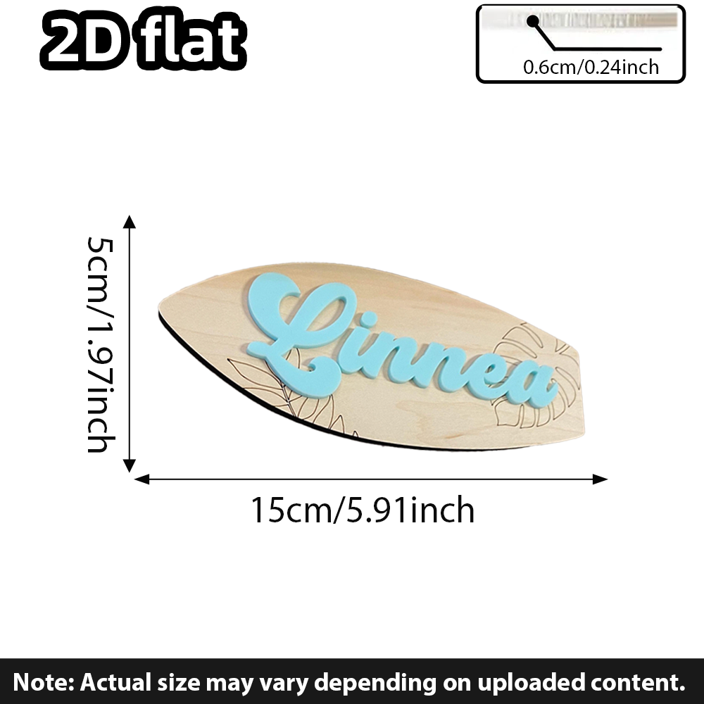 Surfboard Baby Name Signboard  - Baby Nursery Decor recension och pris