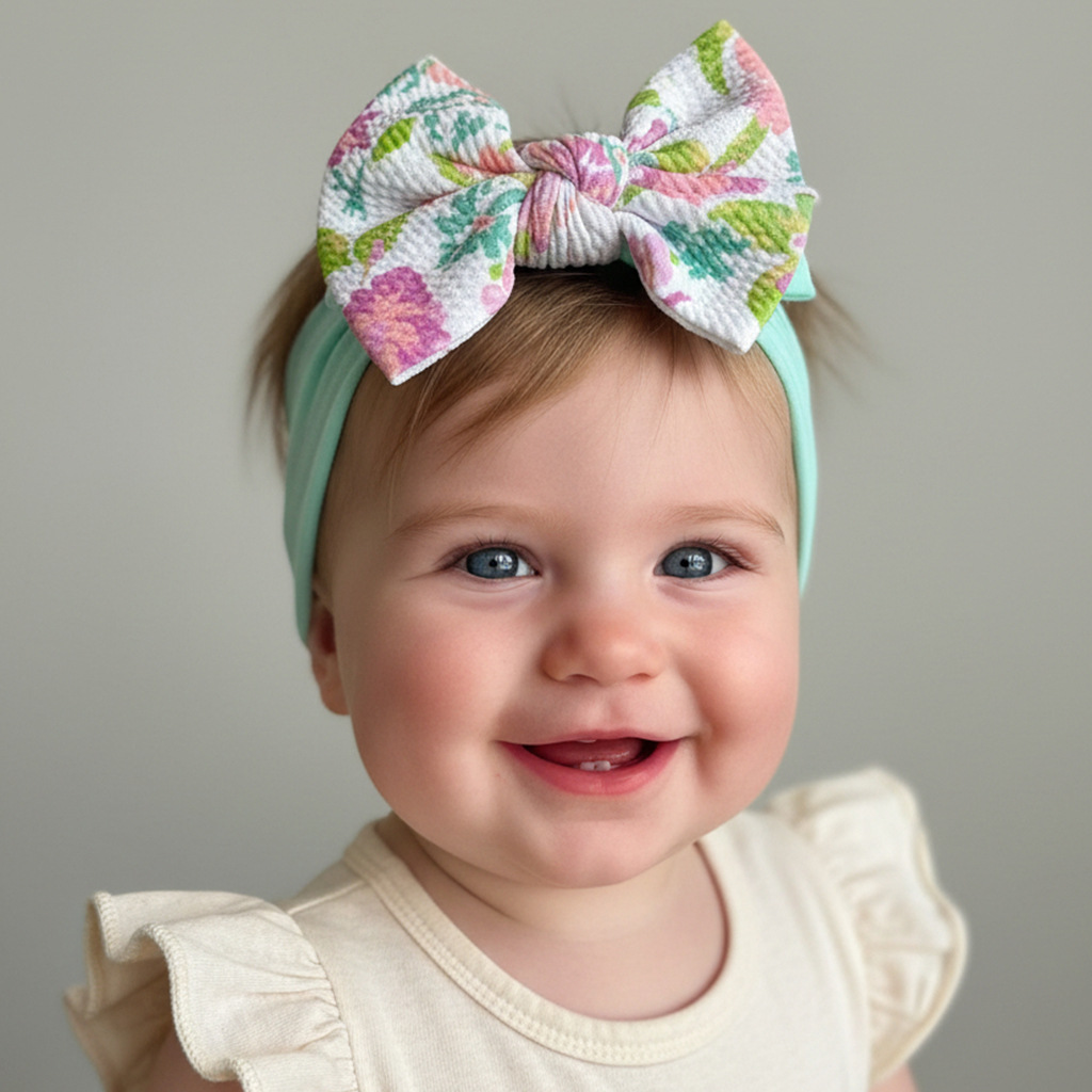 Children's Printed Large Bow N - Baby Wrap Stretchy recension och pris