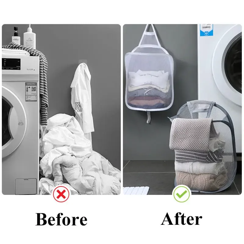 Hanging Laundry Basket Foldabl - Closet Organizer Baby recension och pris