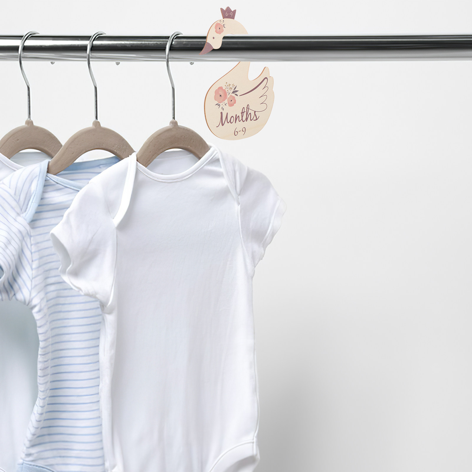 7Pcs Wooden Swan Closet Divide - Closet Organizer Baby recension och pris