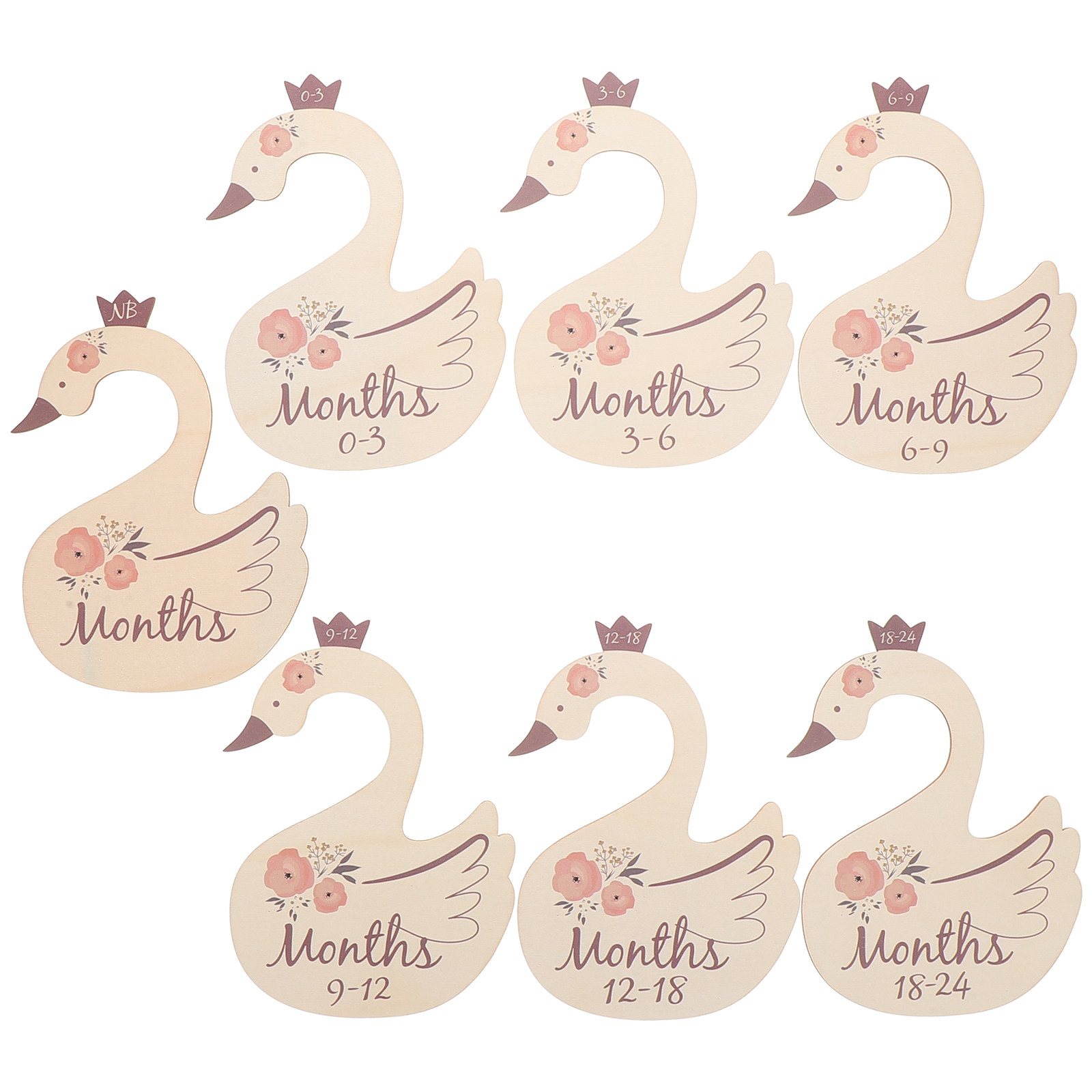 7Pcs Wooden Swan Closet Divide - Closet Organizer Baby recension och pris