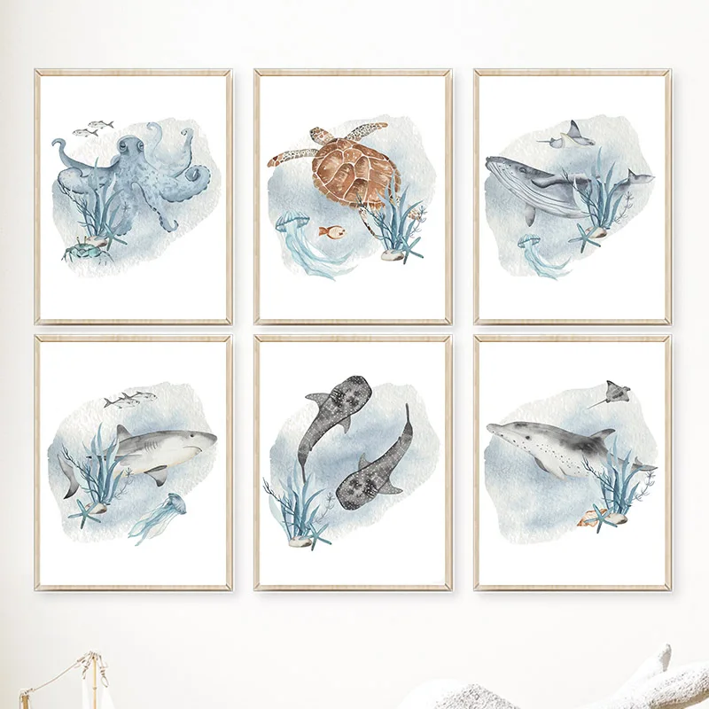 Posters And Prints Whale Fish  - Baby Nursery Images recension och pris