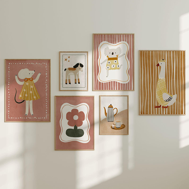 Mouse Goose Horse Koala Coffee - Baby Nursery Images recension och pris