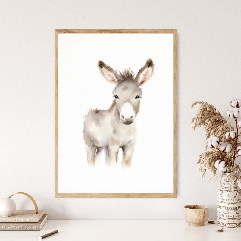 Watercolor Farm Animals Baby H - Baby Nursery Images recension och pris