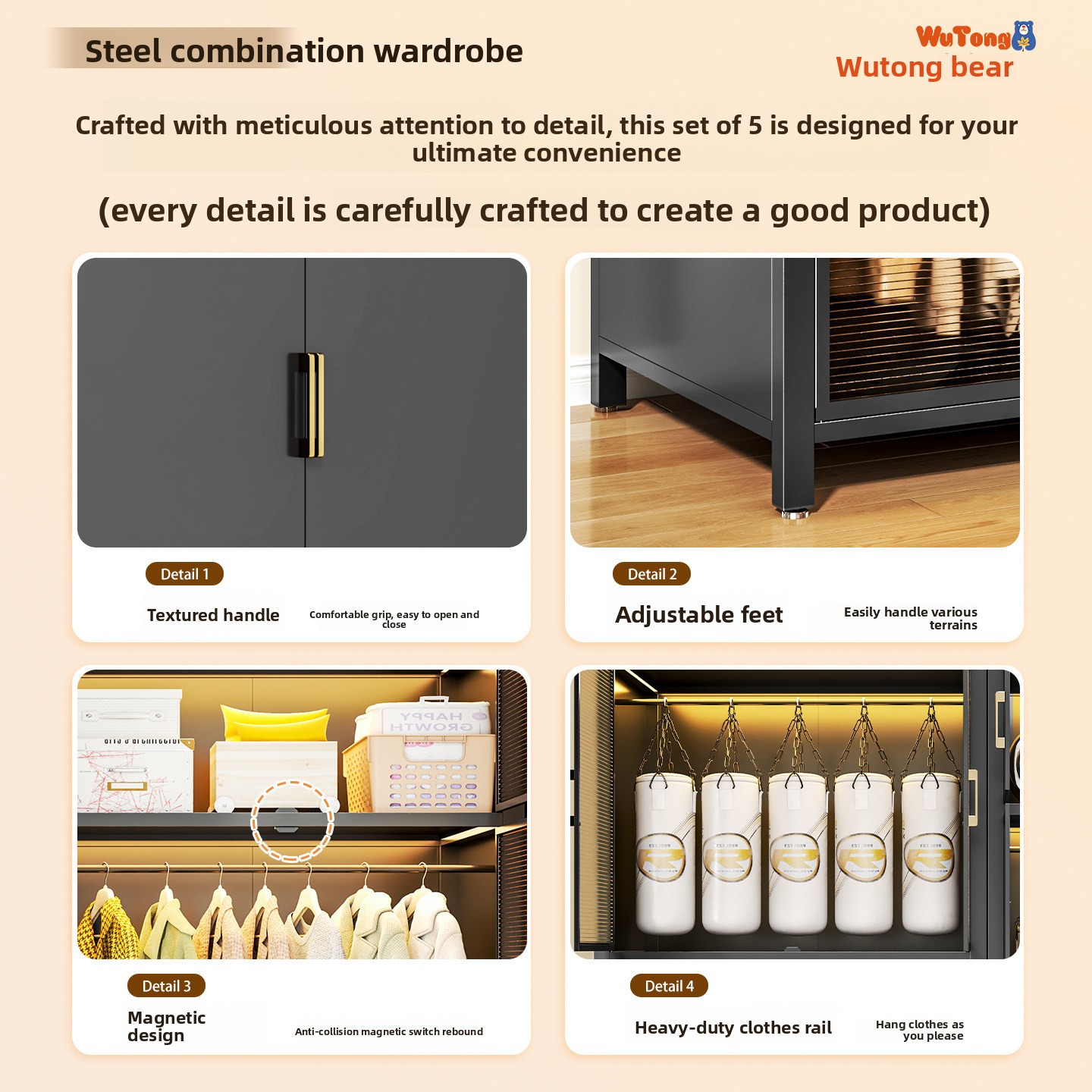 Steel Glass Wardrobe Closet Be - Closet Organizer Baby recension och pris