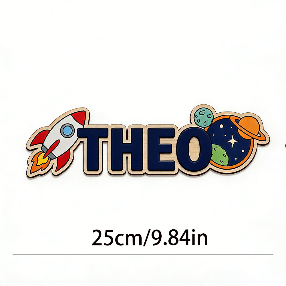 Personalized Space Rocket Name - Baby Nursery Decor recension och pris