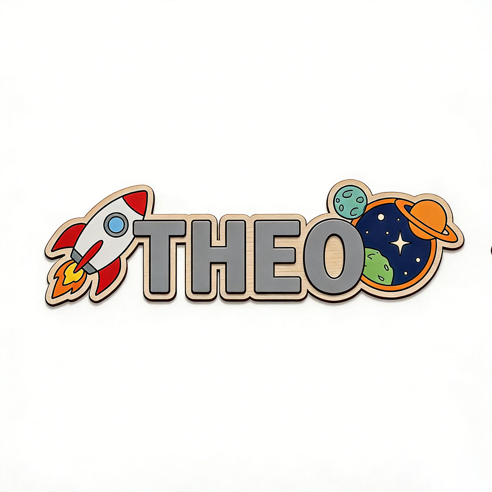 Personalized Space Rocket Name - Baby Nursery Decor recension och pris