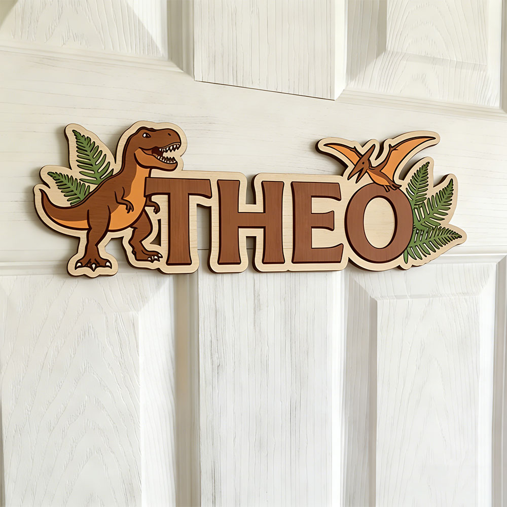 Personalized Dinosaur Name Sig - Baby Nursery Decor recension och pris