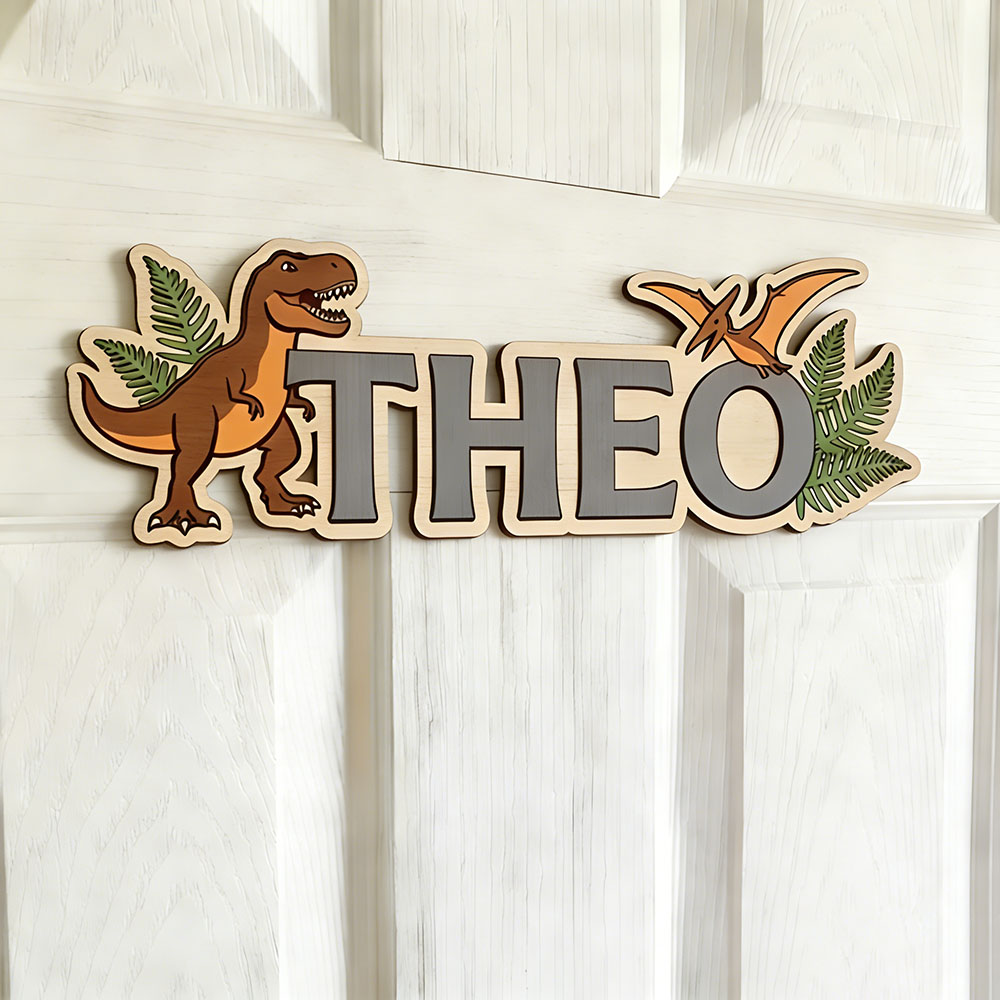 Personalized Dinosaur Name Sig - Baby Nursery Decor recension och pris