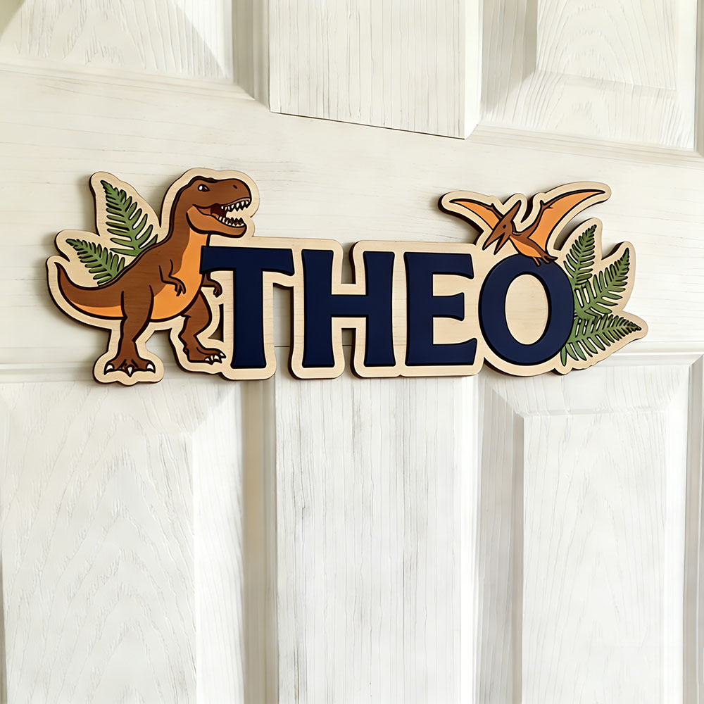Personalized Dinosaur Name Sig - Baby Nursery Decor recension och pris
