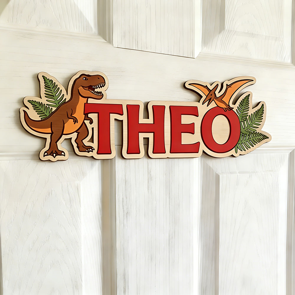 Personalized Dinosaur Name Sig - Baby Nursery Decor recension och pris