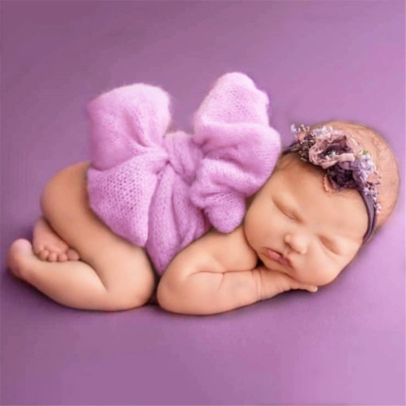 2pcs Butterfly Bowknot Pose Be - Baby Wrap Stretchy recension och pris