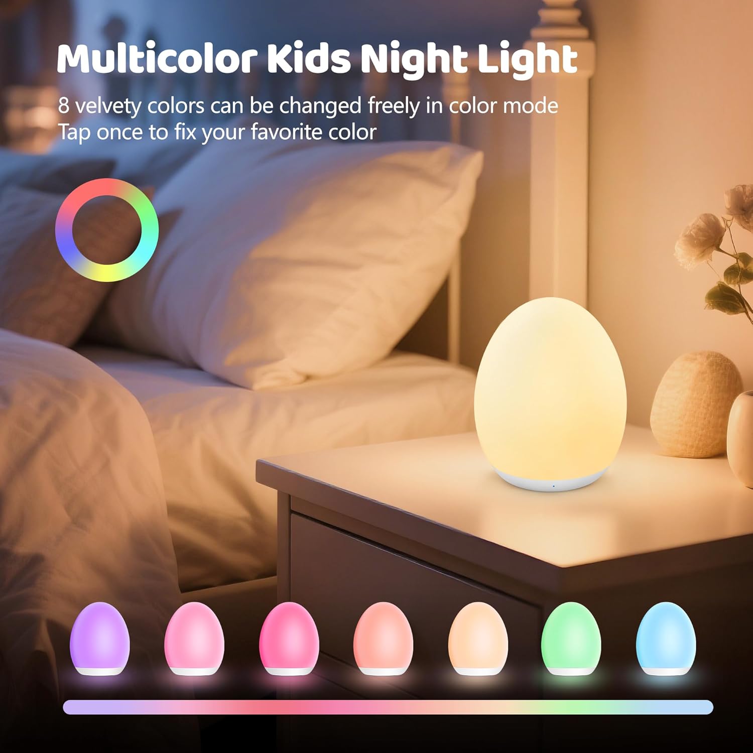 Kids Night Light Baby Egg Lamp - Baby Nursery Colors recension och pris