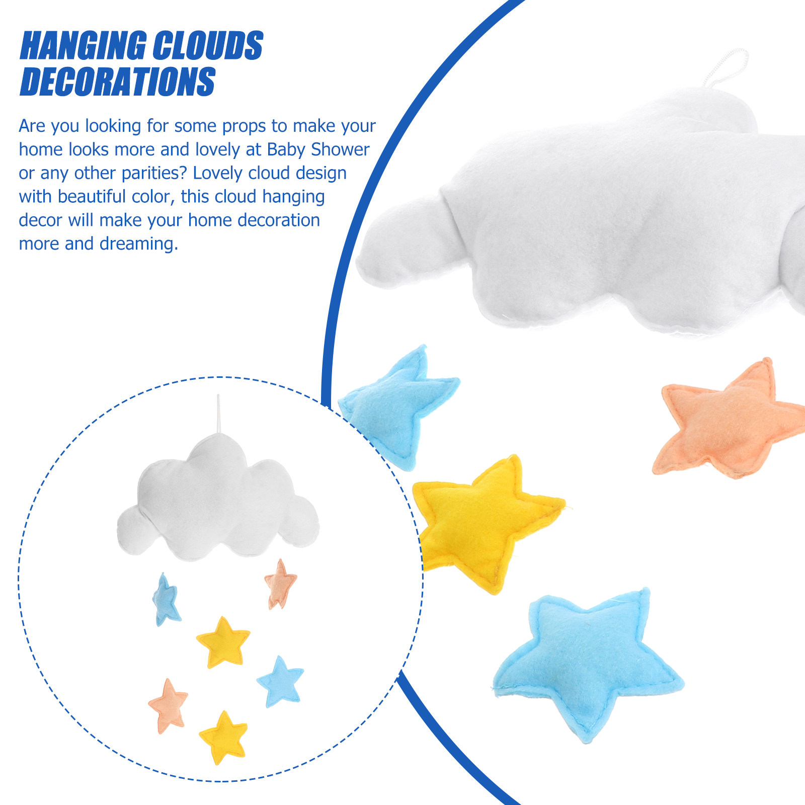 Cloud Raindrop Hanging Decor S - Baby Nursery Colors recension och pris
