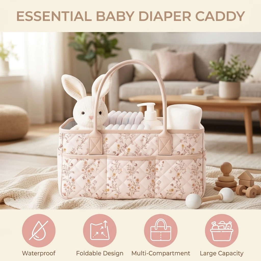Oxford Cloth Diaper Caddy for  - Baby Nursery Bags recension och pris