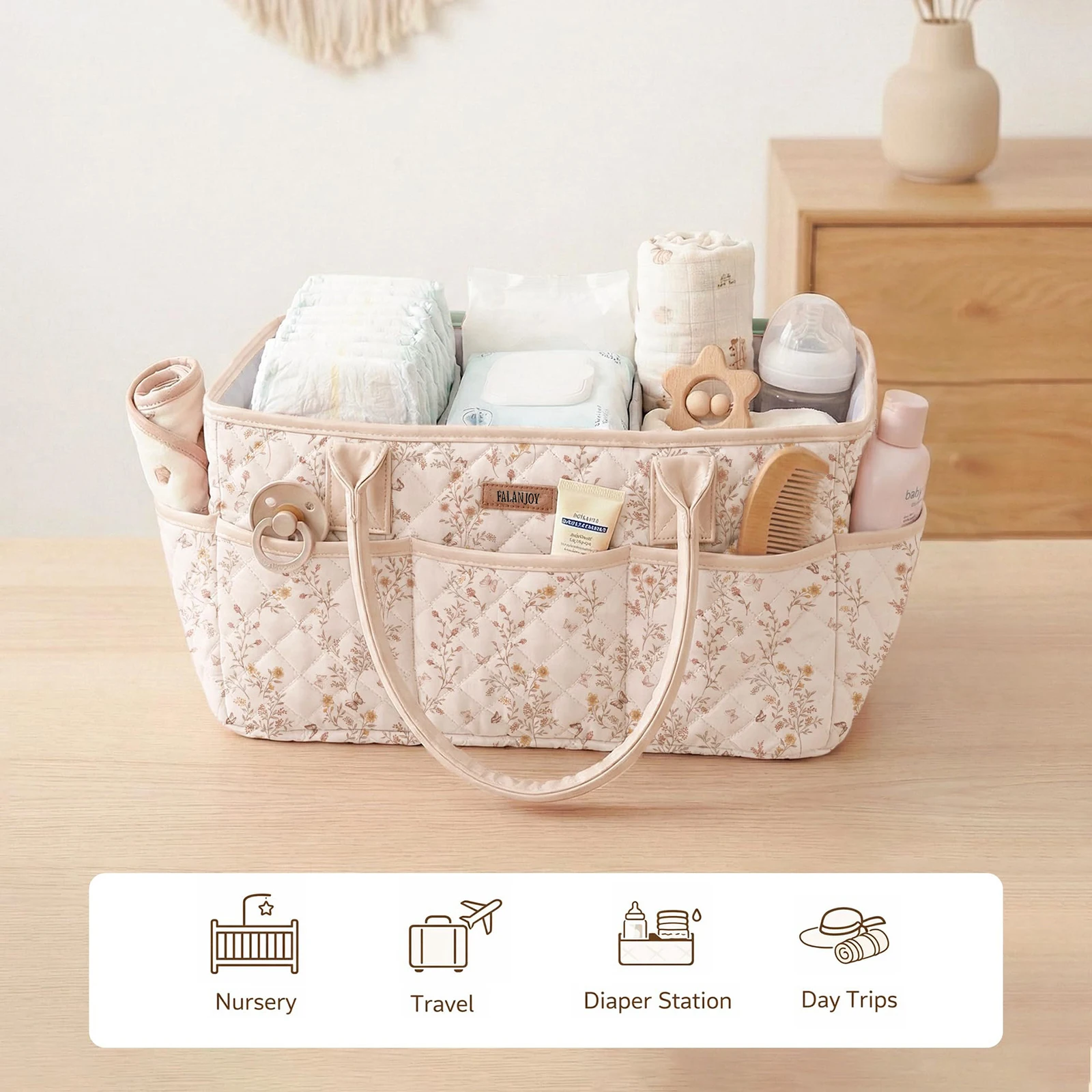 Oxford Cloth Diaper Caddy for  - Baby Nursery Bags recension och pris