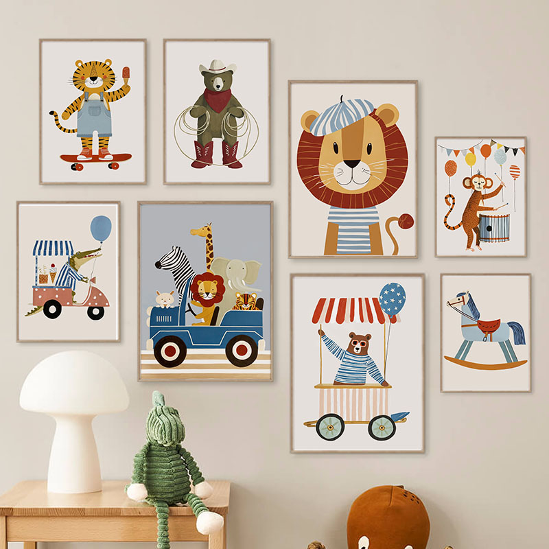Funny Cartoon Animal Car Ballo - Baby Nursery Images recension och pris