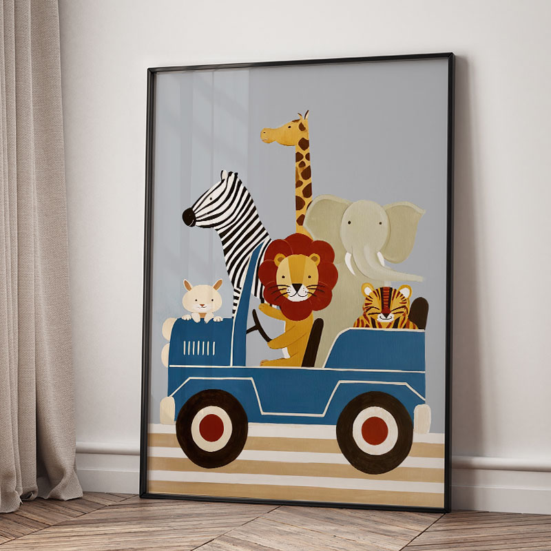 Funny Cartoon Animal Car Ballo - Baby Nursery Images recension och pris