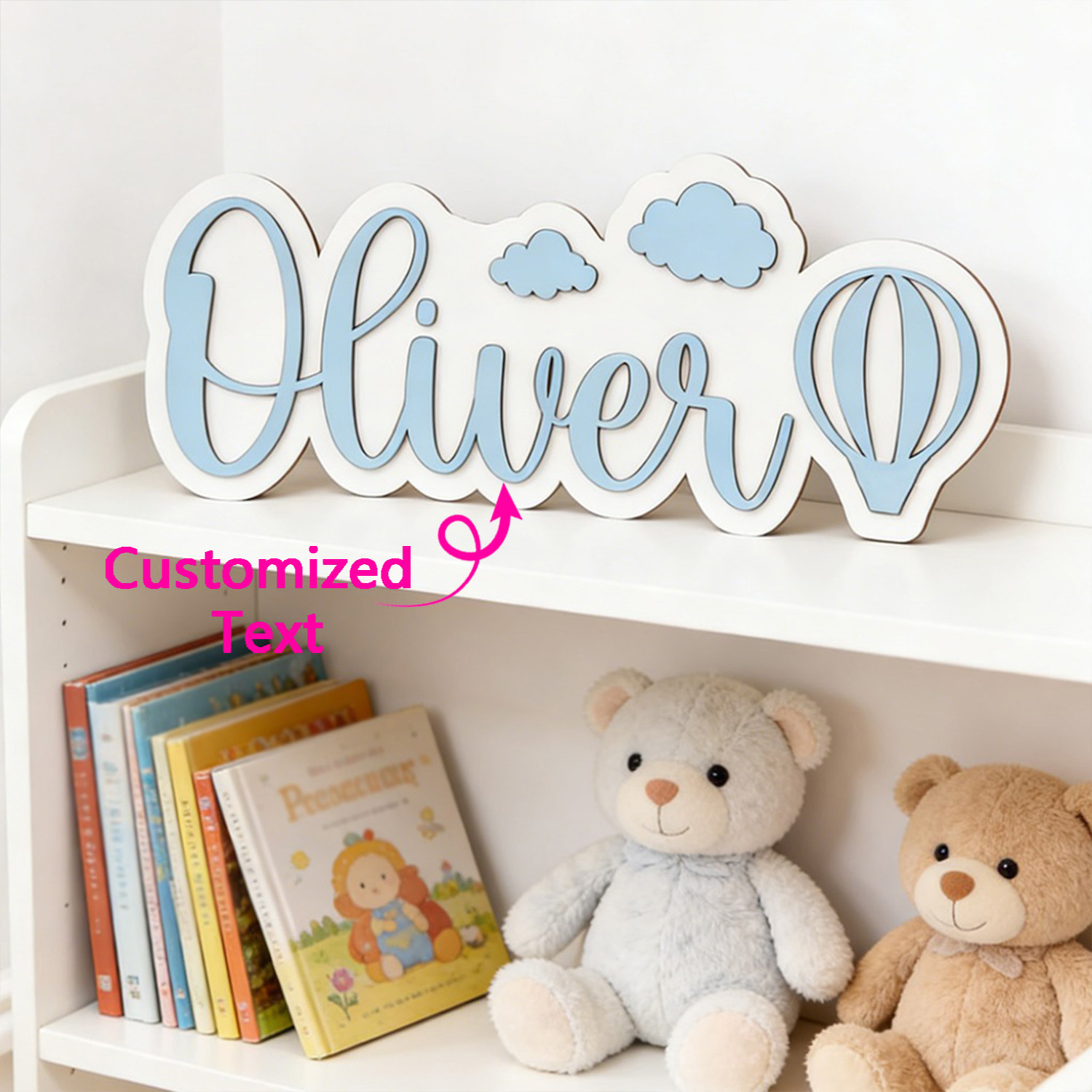 Personalized Hot Air Balloon & - Baby Nursery Decor recension och pris