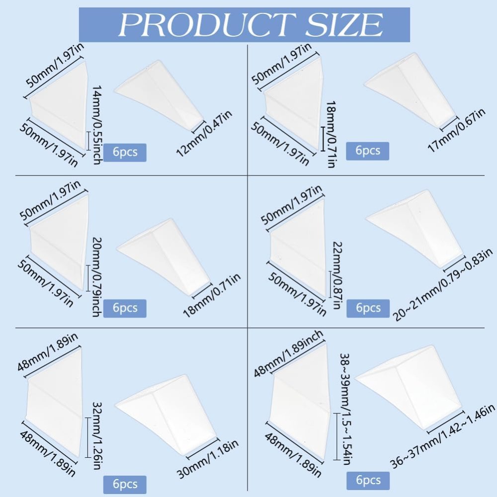 36Pcs 6 Sizes Triangle Protect - Corner Guard Foam recension och pris