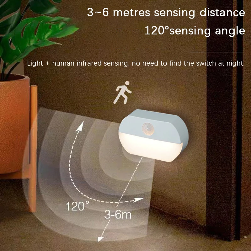 LED Human Body Sensing Night L - Baby Nursery Night Light recension och pris