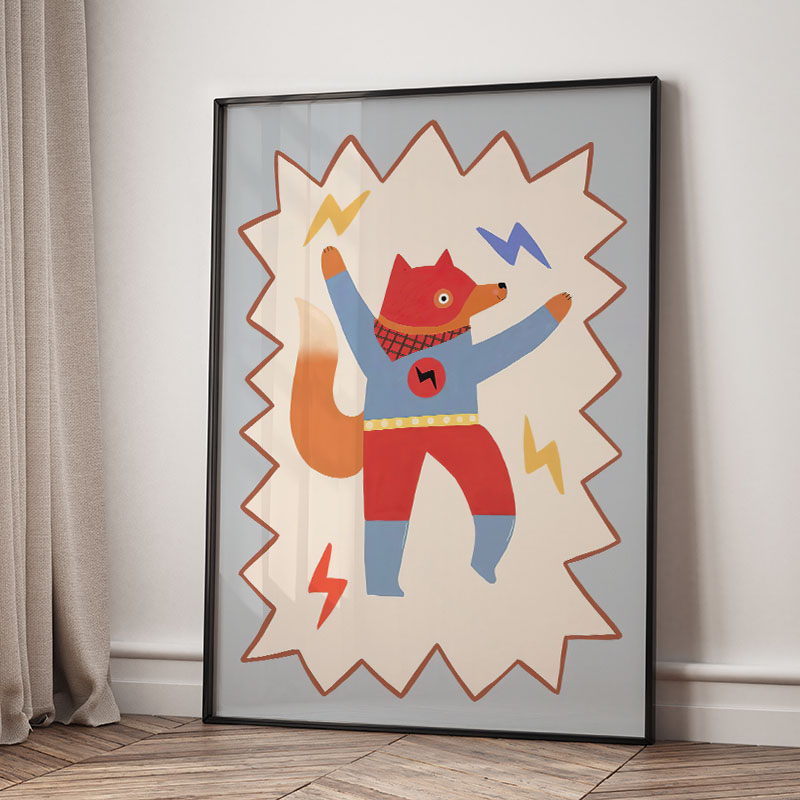 Funny Cartoon Super Cool Kid N - Baby Nursery Images recension och pris